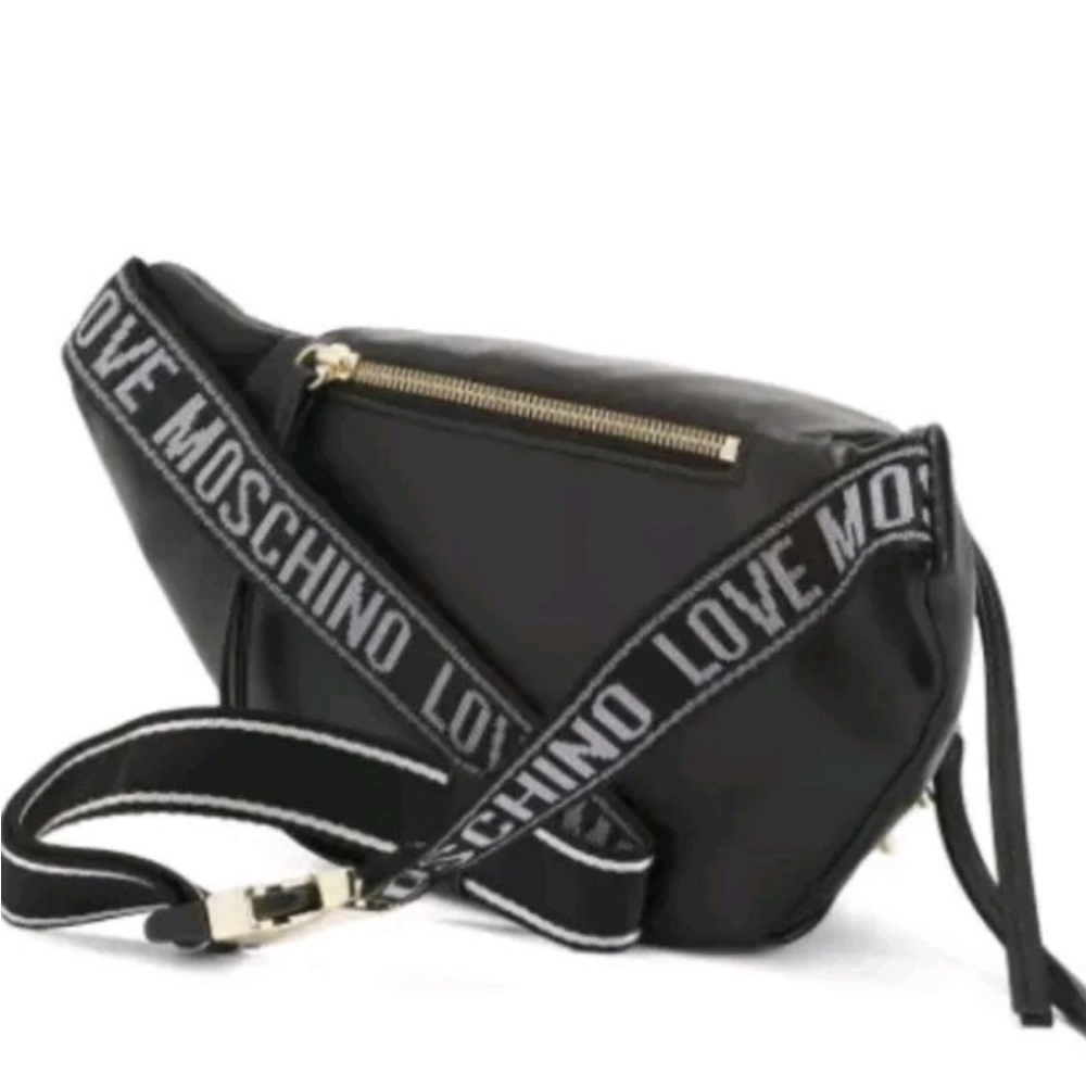 Love Moschino borsa pu nero Black and Gold Chain Bag - Picture 4 of 7